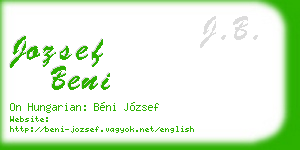jozsef beni business card
